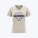 T SHIRT COL V FEMME BEIGE