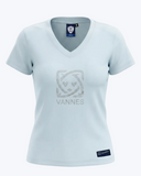 T-SHIRT FEMME STRASS BLEU CIEL