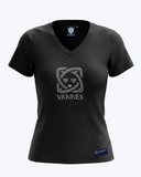 T-SHIRT FEMME STRASS NOIR